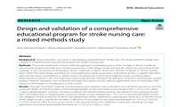 دکتر زندی -Design and validation of a comprehensive  educational program for stroke nursing care a mixed methods study